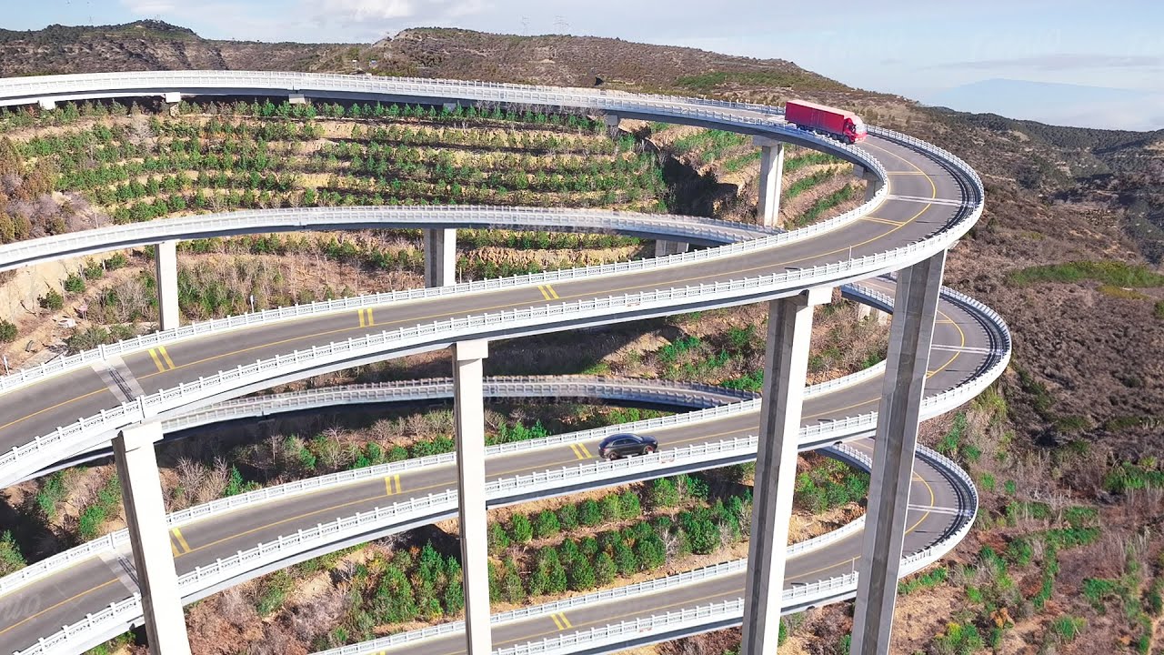 Riding on China’s Weirdest Spiralling Mountain Highway