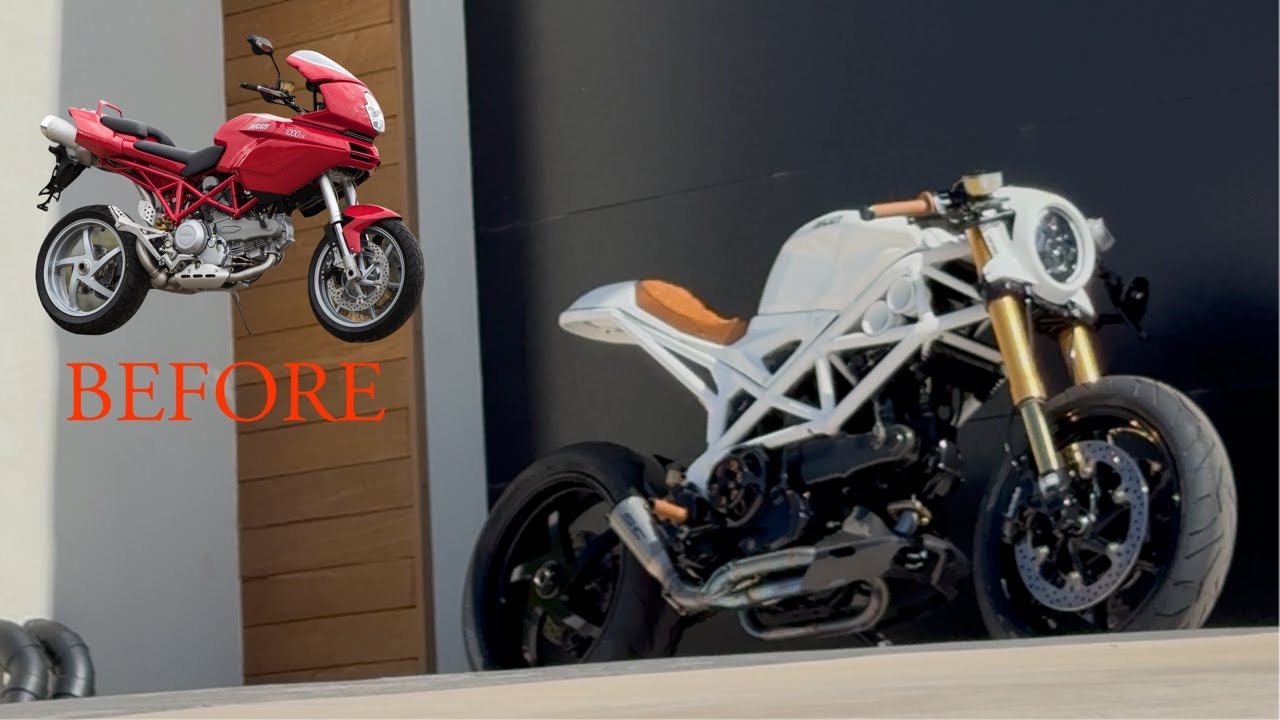 Ducati Cafe Racer - Full Build - Motorcycle Timelapse - Multistrada