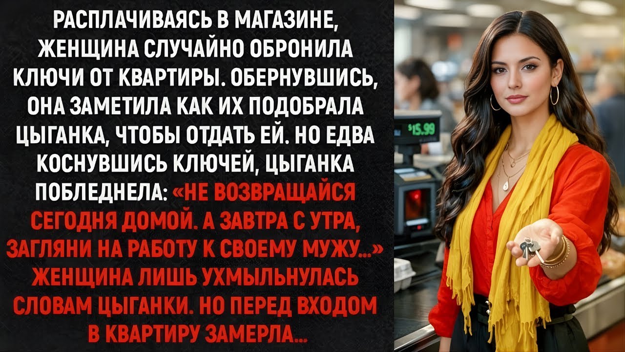 Расплачиваясь в магазине, женщина случайно обронила ключи от квартиры. Обернувшись, она заметила...