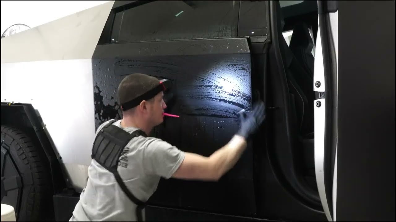 2024 Tesla Cybertruck Wrapped in Frozen Black PPF | Full Installation Process | West Deptford, NJ