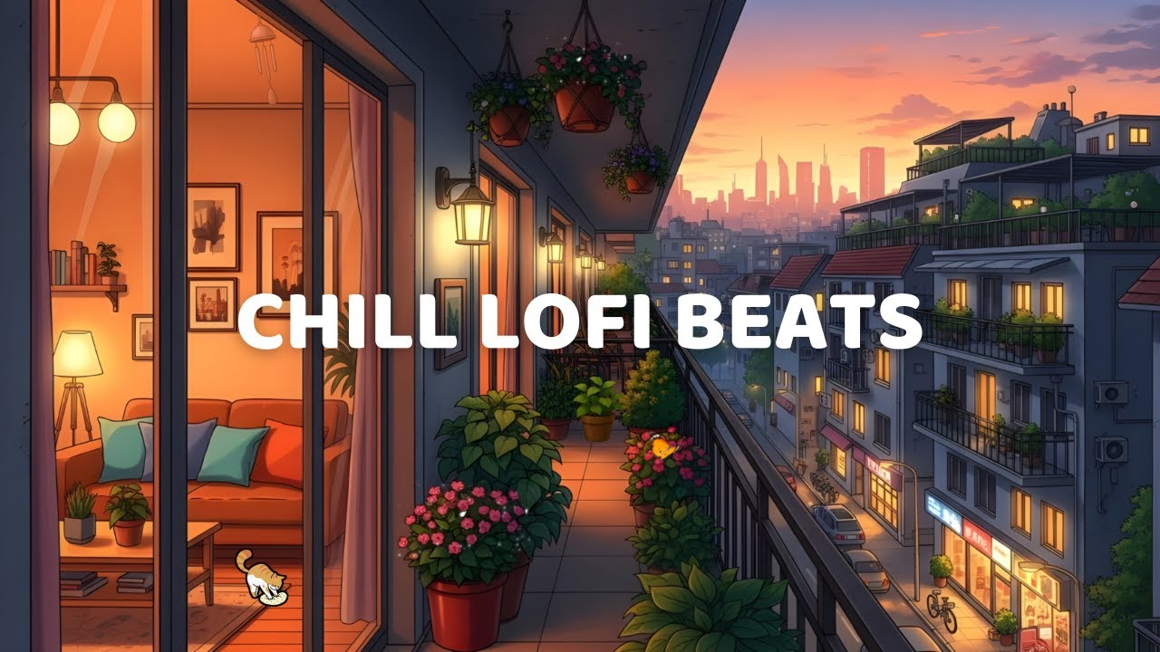 City Sunset Balcony Lofi 🌇 | Chill Beats for Study, Relax & Cozy Evenings