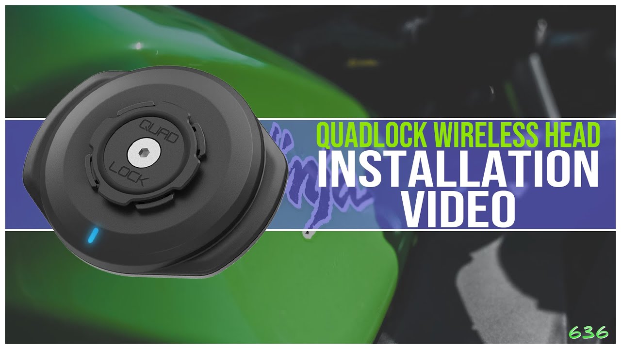 Quad lock wireless charger walkthrough installation on zx6r / 636