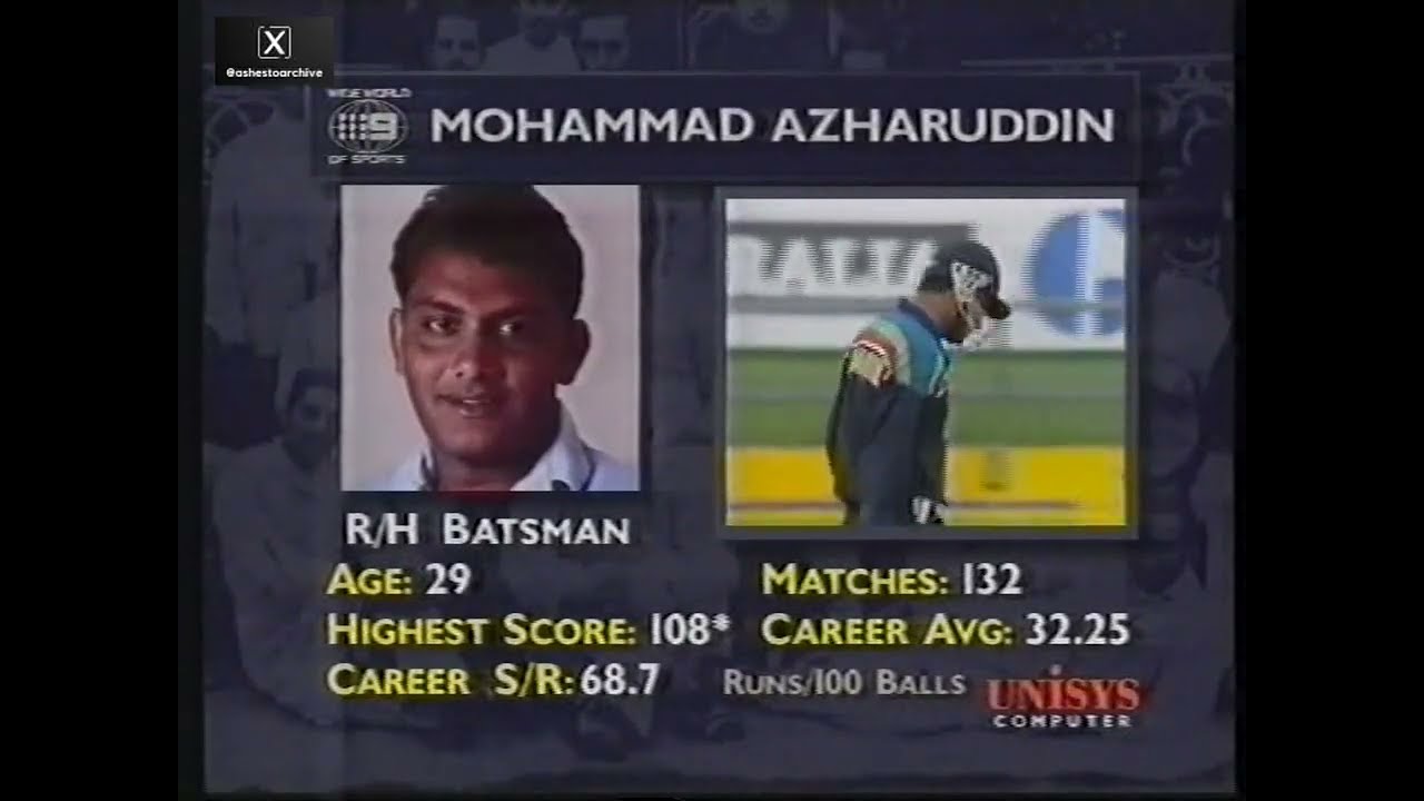 Amazing Azza! Brilliant Mohammad Azharuddin 93 vs Australia at the Gabba 1992 World Cup
