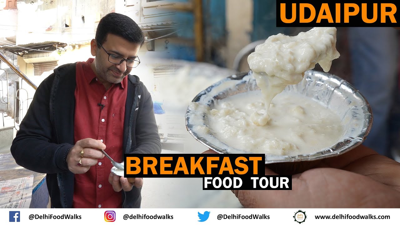 UDAIPUR Breakfast FOOD Tour: SPICY Dal KACHORI + LILWA Burfi + Papad MASALA+ Methi GOTA + BEST Rabri