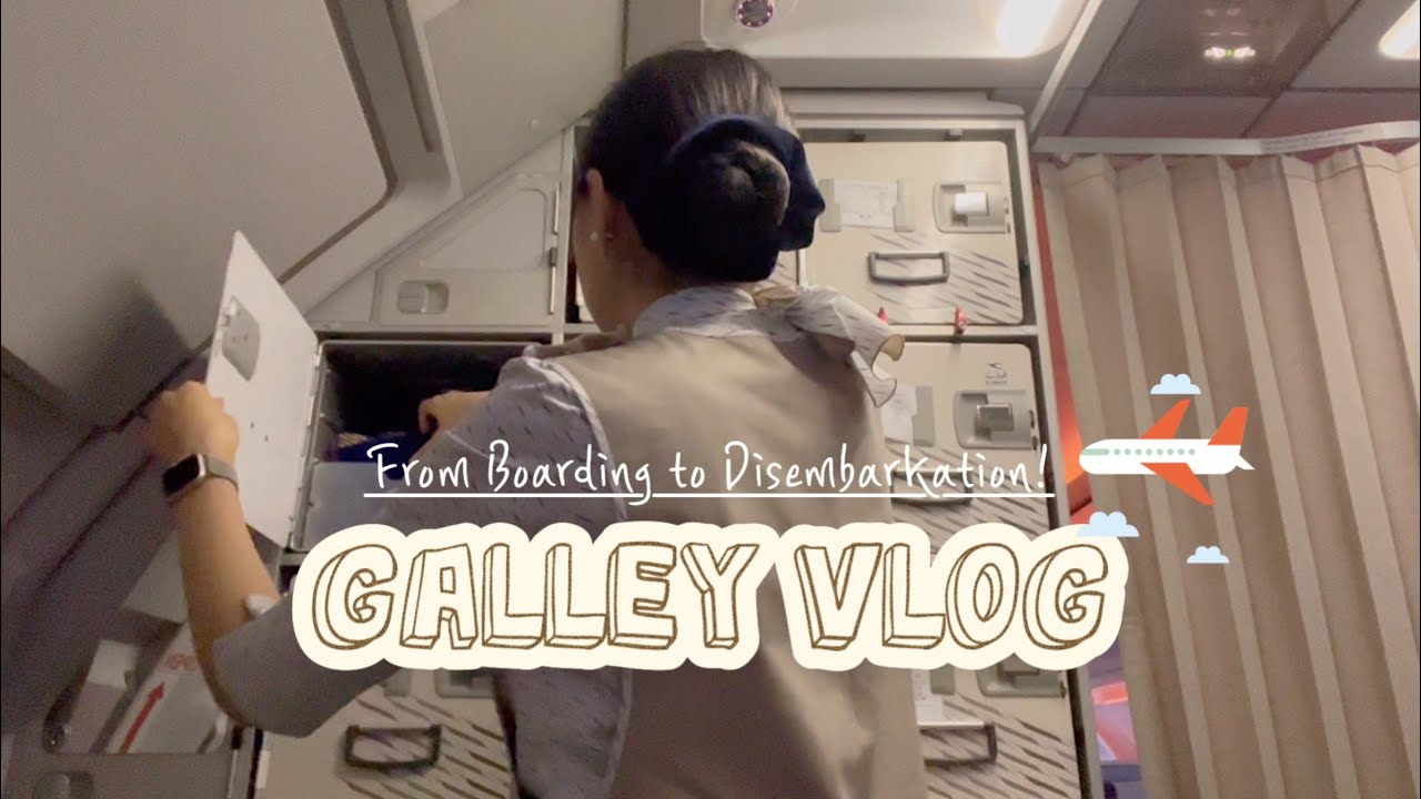 [승무원VLOG] 갤리를 메인으로 칵핏과 캐빈까지, 덤으로 즐기는 비행기 ASMR ✈️🔊