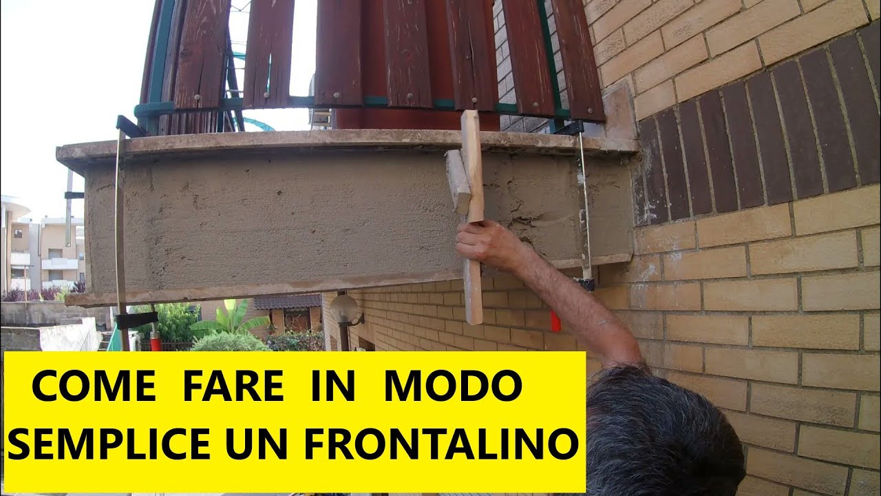 RIPRISTINARE L'INTONACO DI UN FRONTALINO