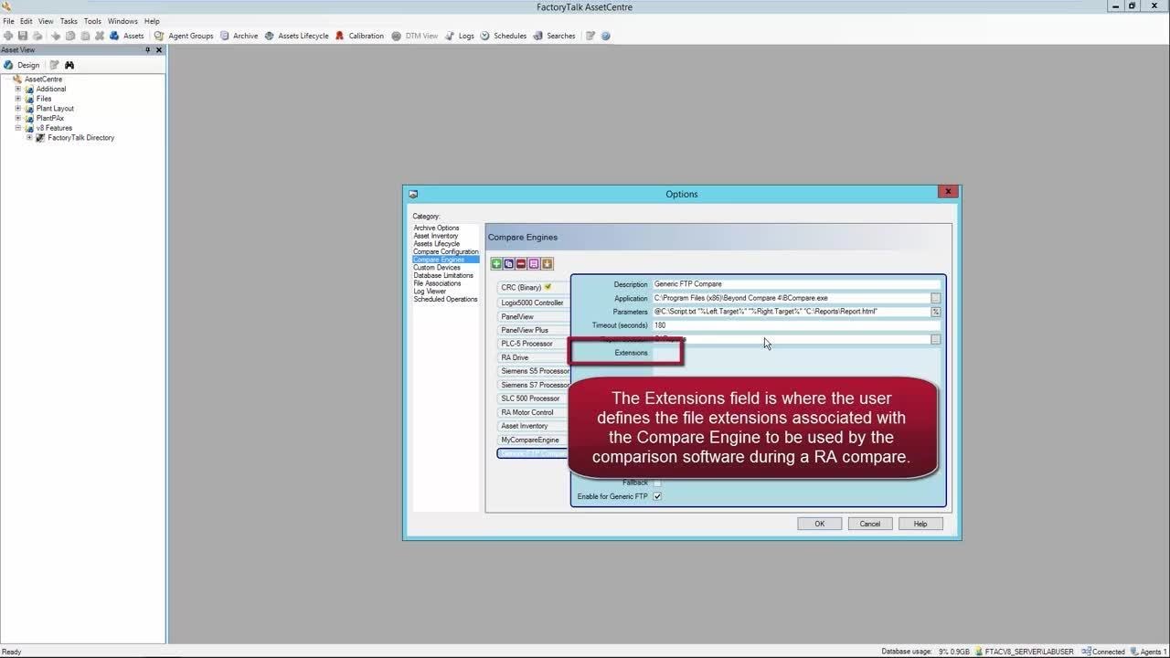 Configuring Customized Compare Engines with FactoryTalk AssetCentre Generic FTP Disaster Recovery