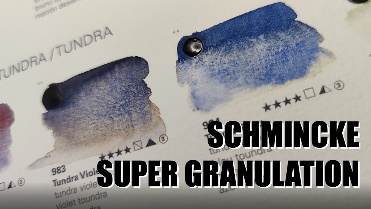 Schmincke Super Granulation Dot Card - Swatching and First Impressions