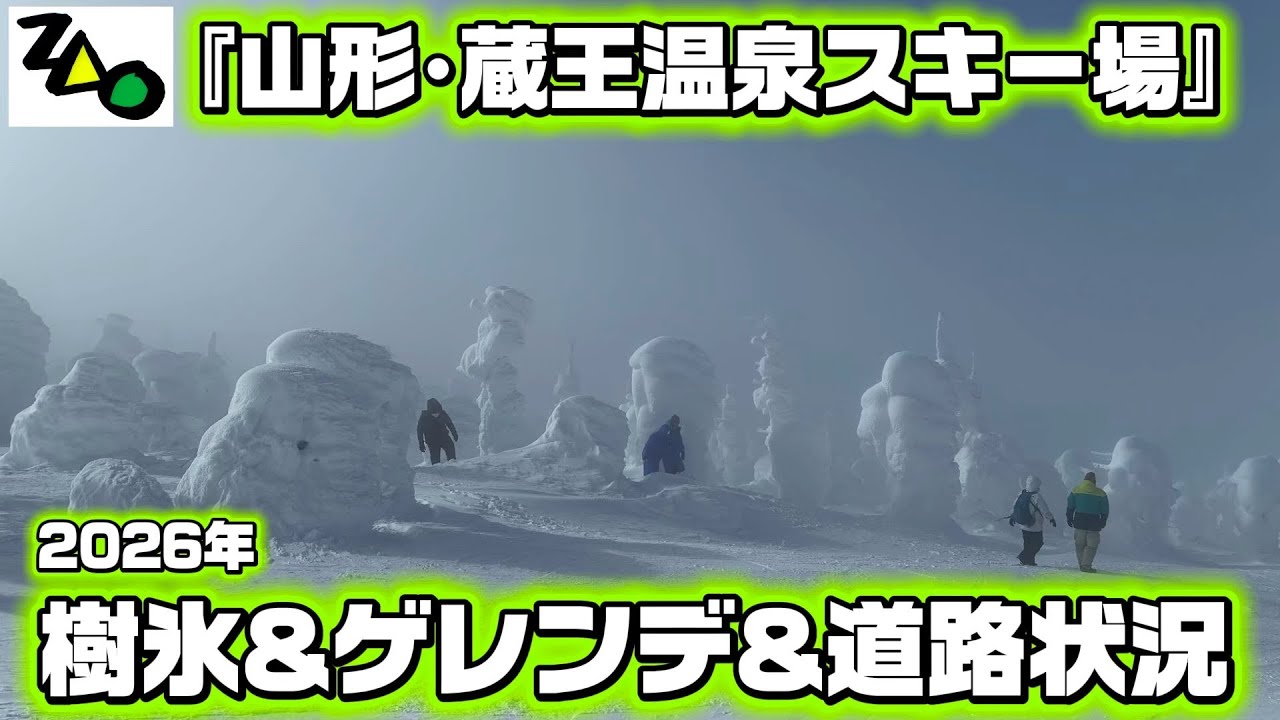 【蔵王温泉スキー場】2026樹氷&ゲレンデ&道路状況