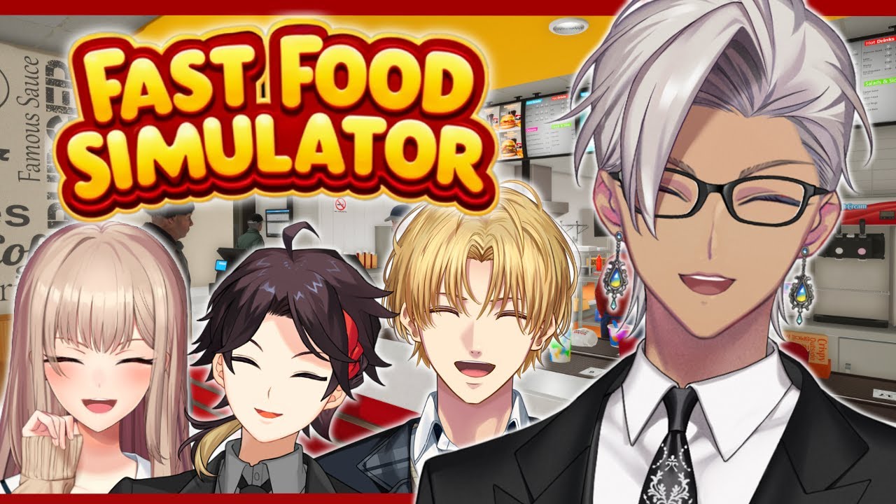 【Fast Food Simulator】振り返り残業with三枝,ABCD,E【にじさんじ/イブラヒム】