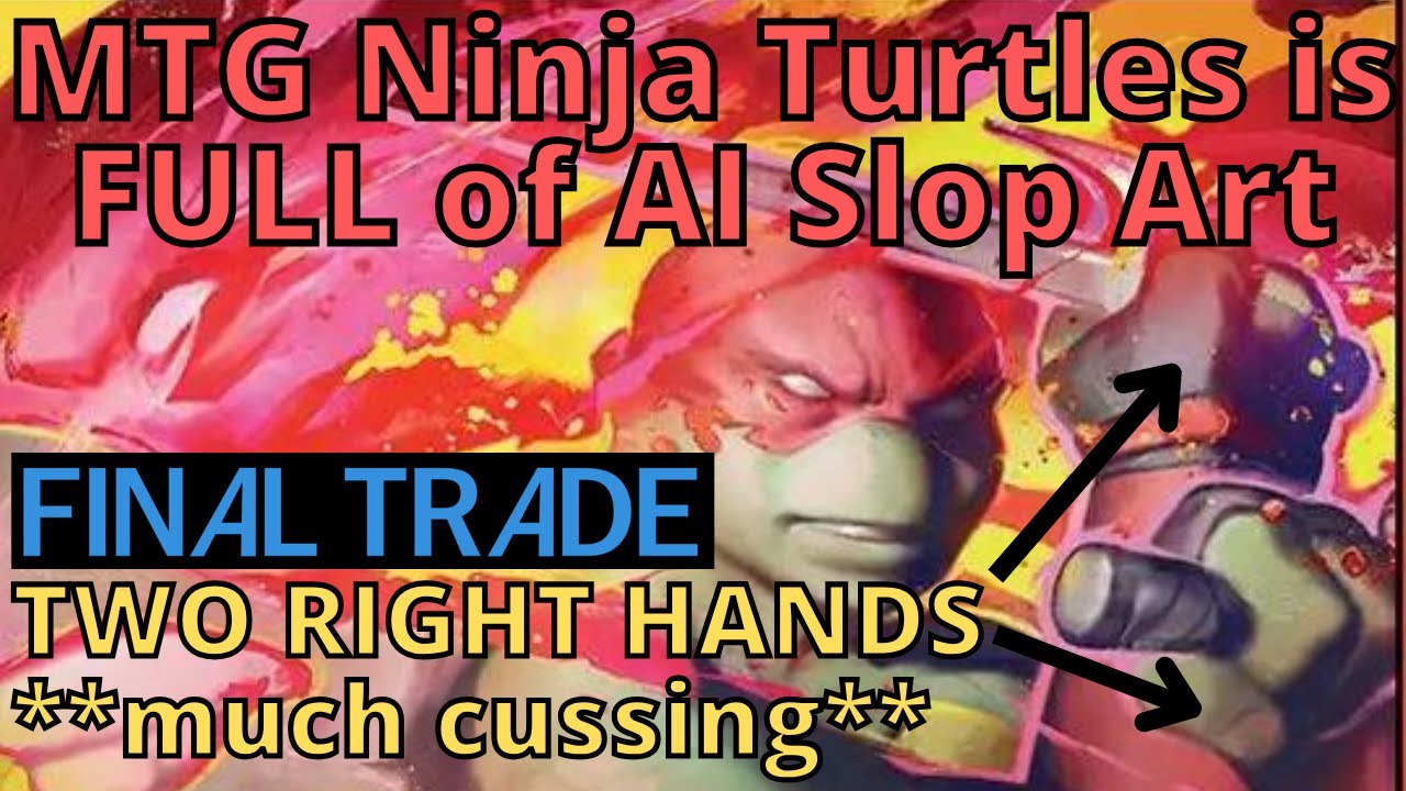 Почему в MTG x TMNT полно отстойных артов ИИ?