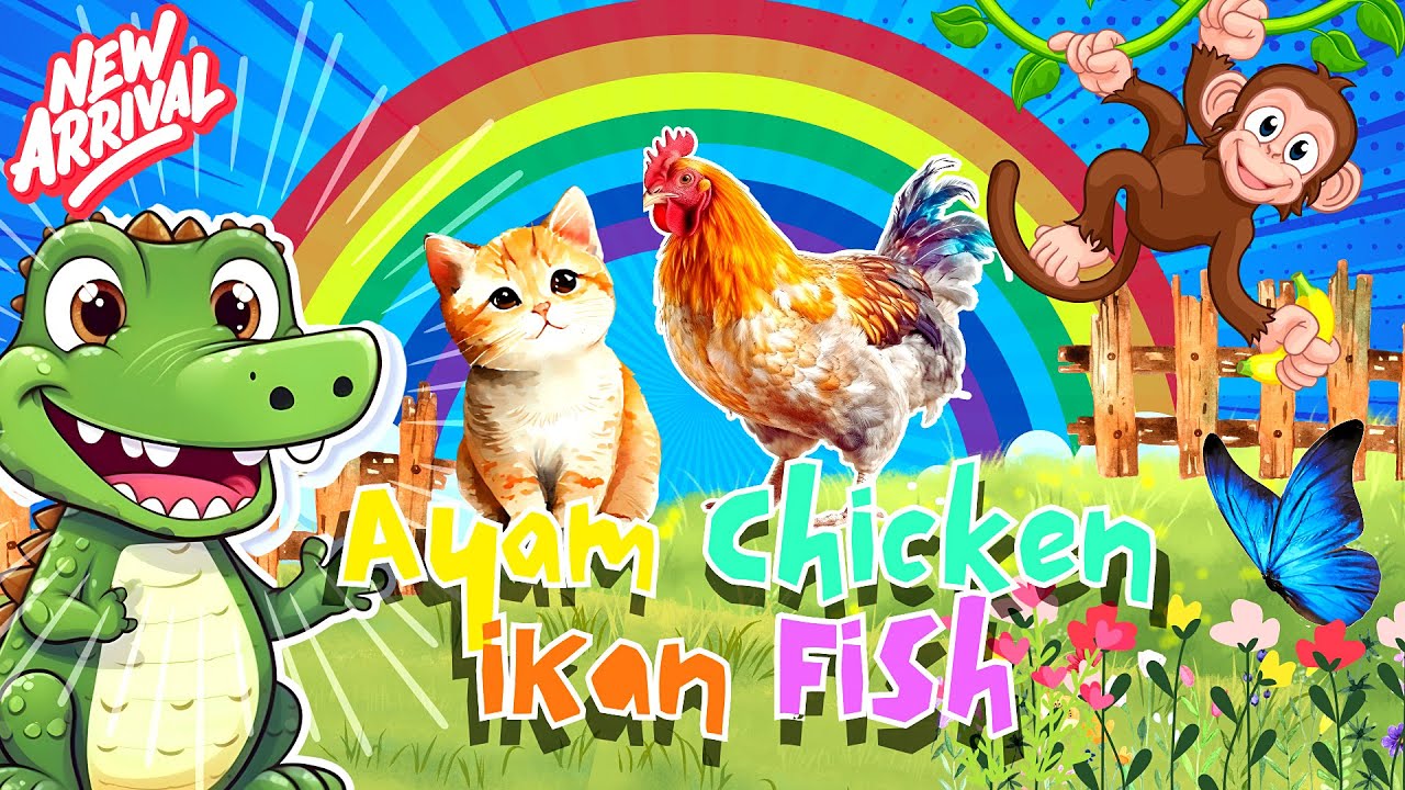 Ayam Chiken Ikan Fish, Cicak Cicak, Tik Tik Tik Bunyi Hujan dan Lagu Anak Populer Lainnya