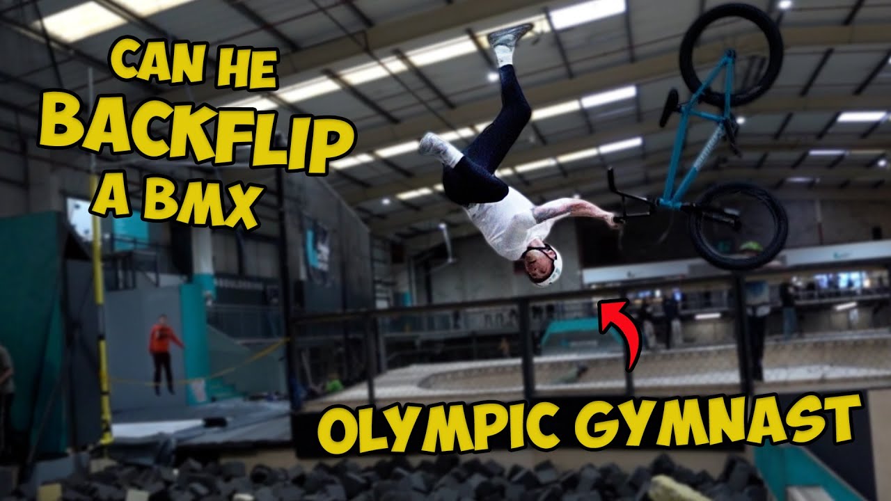 Может ли олимпийский гимнаст сделать сальто назад на BMX?! *60-МИНУТНЫЙ ЧЕЛЛЕНДЖ!!*