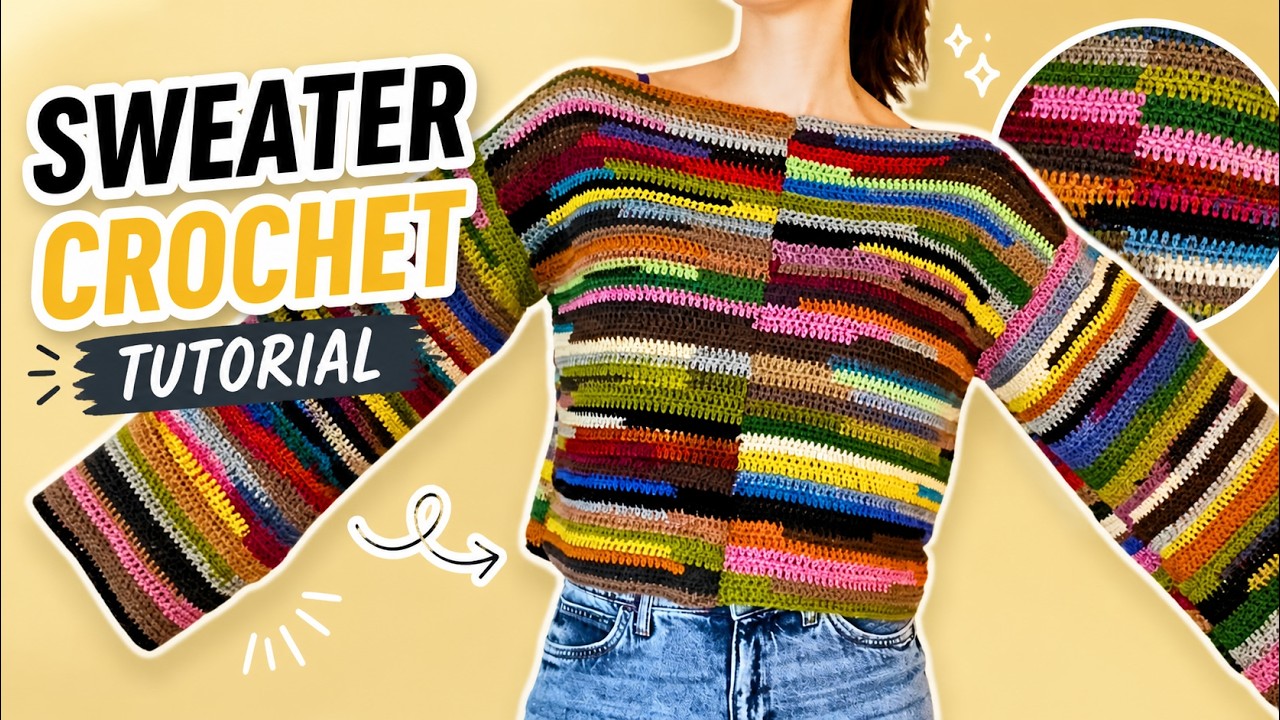 How to crochet the easiest sweater!