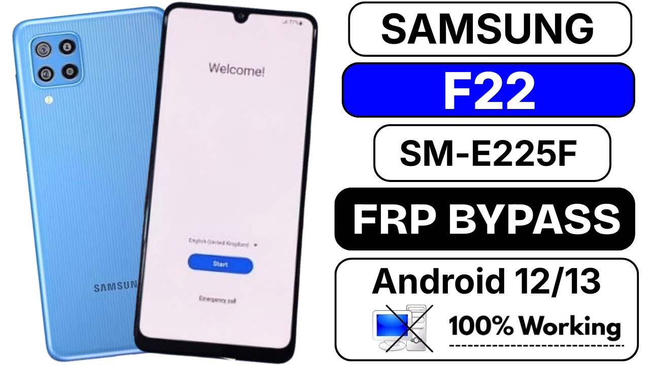 Samsung Galaxy F22 FRP Bypass — New Working Method — Remove Google Account Lock | Without Pc