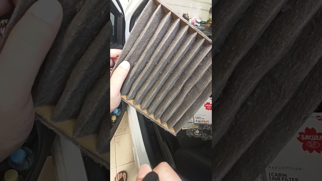 cara mengganti filter udara di dalam mobil, Daihatsu Ayla 