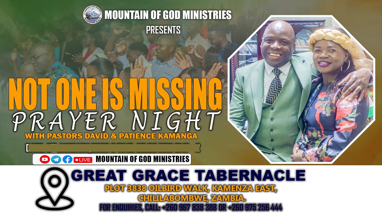 WELCOME BACK FOR LIVE BROADCAST OF  TODAY'S NOT ONE IS MISSING (NOIM) PRAYER NIGHT.
