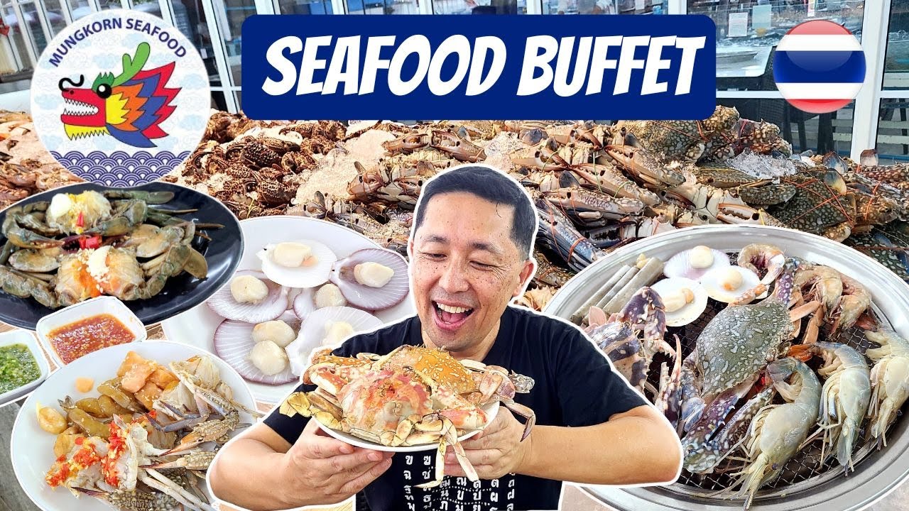 Самый экономичный шведский стол из морепродуктов! Все, что можно есть, креветки и крабы!