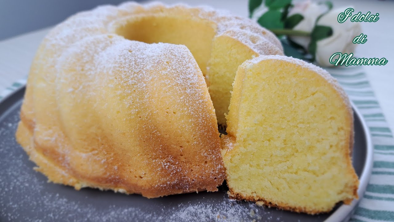  ❤️Ciambella SOFFICE, NO burro, NO olio🥧Preparo in  5 MINUTI e inforno🥧   #Ciambella #ciambellone 