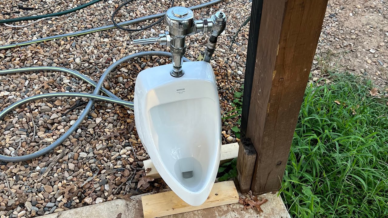 2018 Kohler Dexter Urinal Flushing On A Garden Hose!