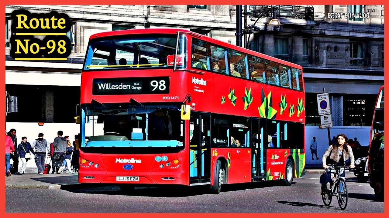 🇬🇧London Bus🚌Ride||Route No 98 Holborn To Willesden||Double Decker Bus Ride||Great Guy Vlog