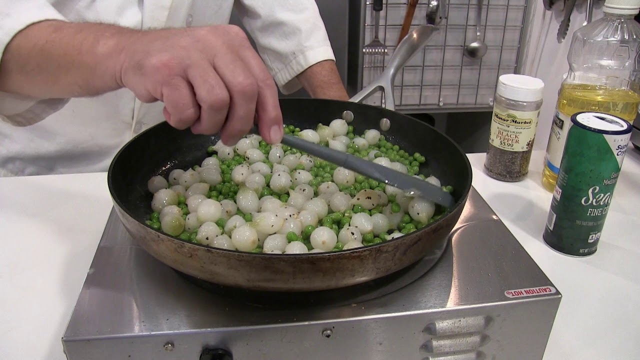 Sautéed Pearl Onions and Sweet Peas