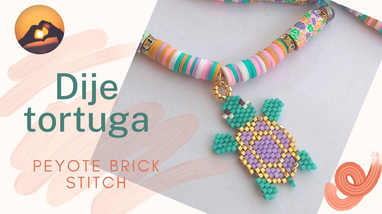 DIY Tortuga con Delica Miyuki Dije para Collar
