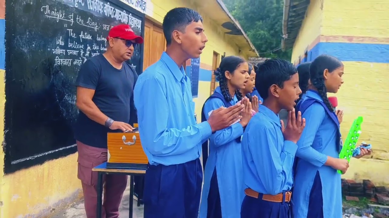 #hanuman #chalisa #school  #prayer in AUGIC Dwarahat #new #viralvideo 