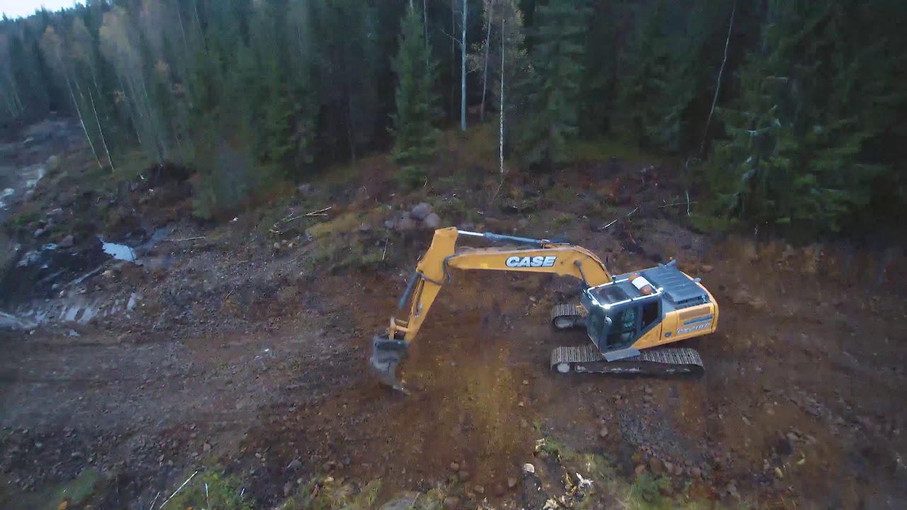 Grovbrytning skogsbilväg,Widin Schakt.