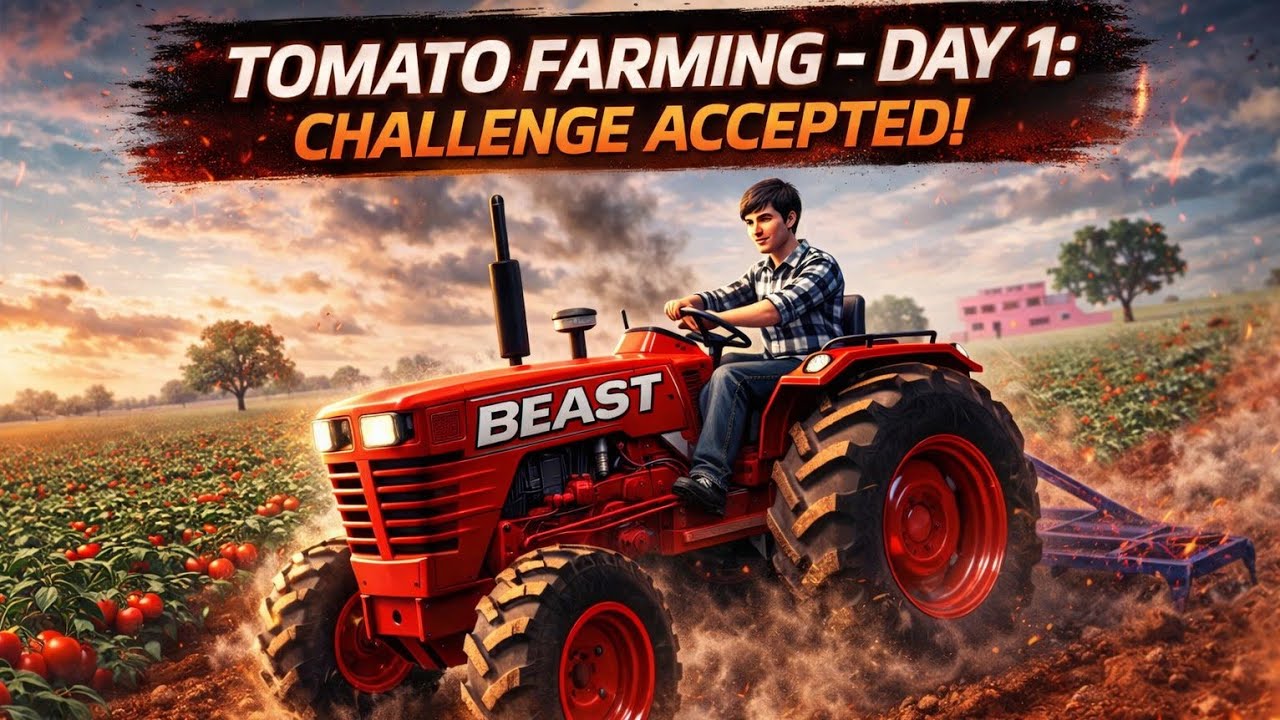 Challenge Accept || Tomato Farming 1st Day || Farming stimulate 