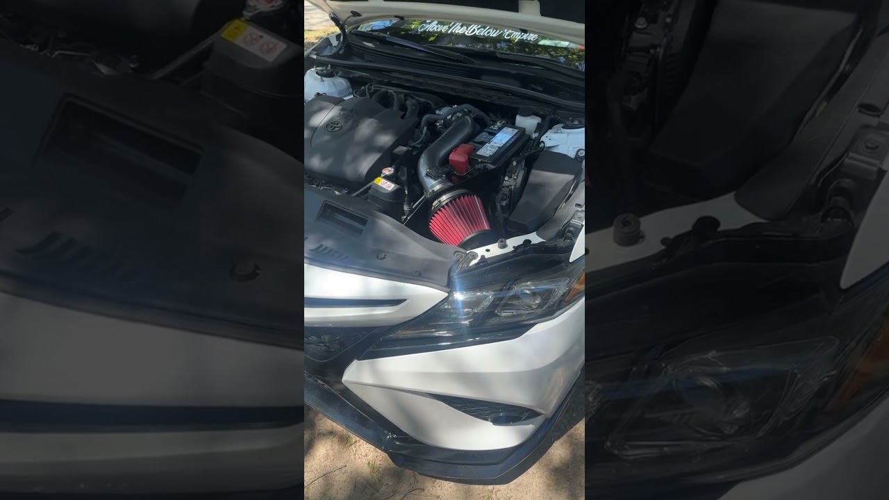 Trd Camry 23 aem air intake/sound.               #cartok #carslover #intakesound #coldairintake