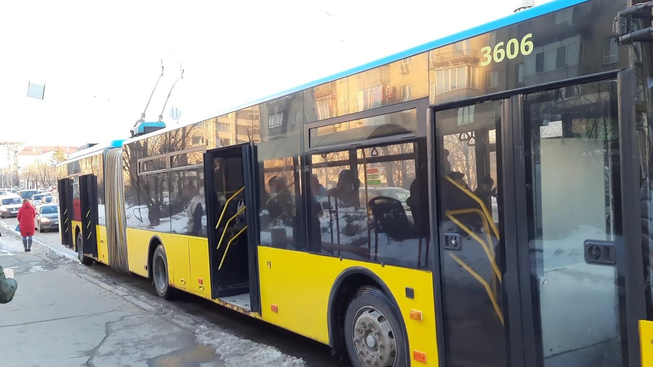Поездка на троллейбусе ЛАЗ E301D1 борт 3606 маршут 42
