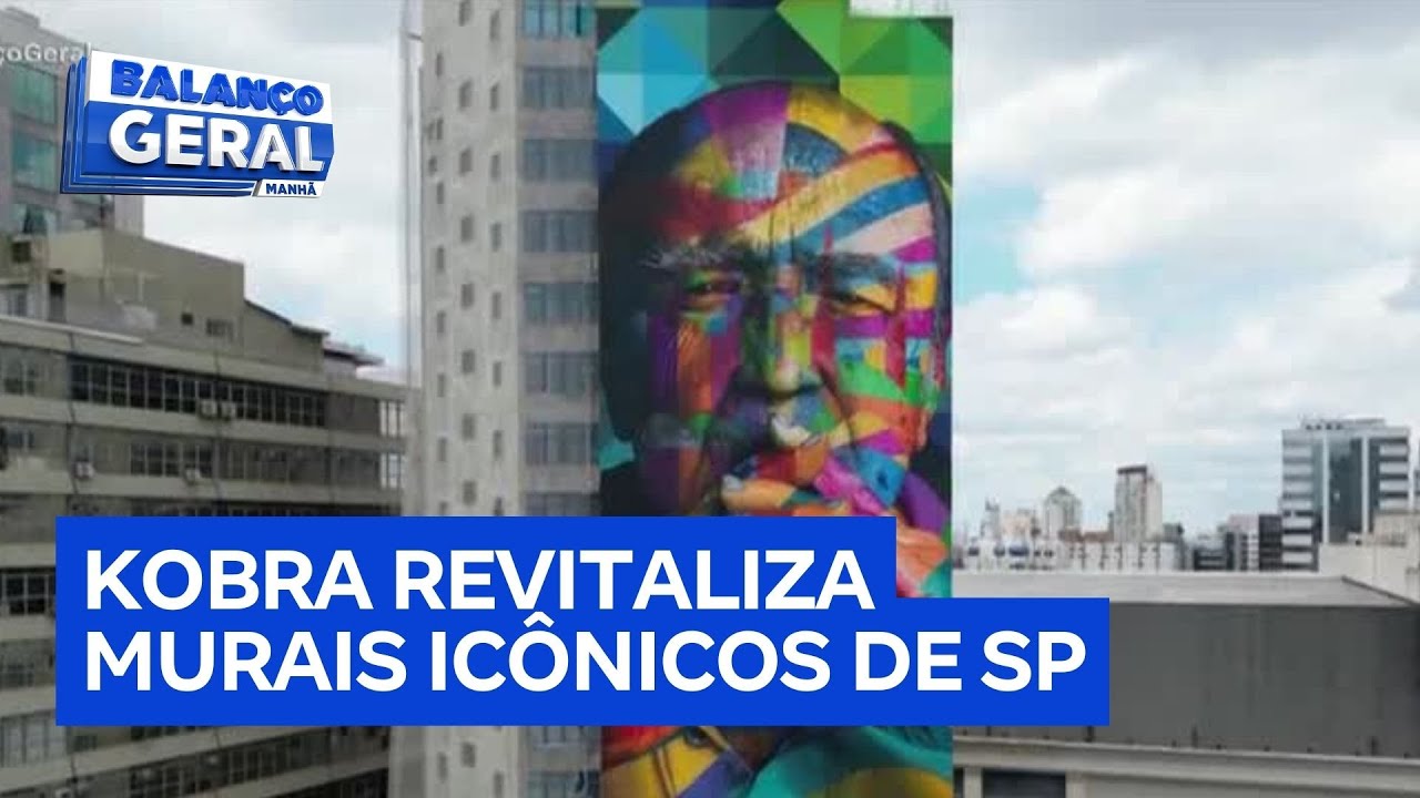 Eduardo Kobra revitaliza murais icônicos em São Paulo