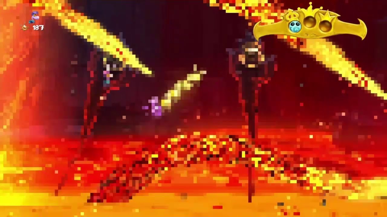 RAYMAN LEGENDS 100% : Level 6-6 [Drachentöter, 8-Bit Ausgabe]