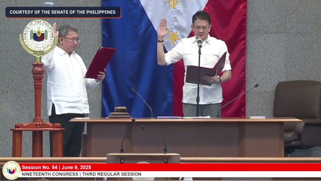 Senate President Chiz Escudero takes oath as presiding officer of Sara impeachment court
