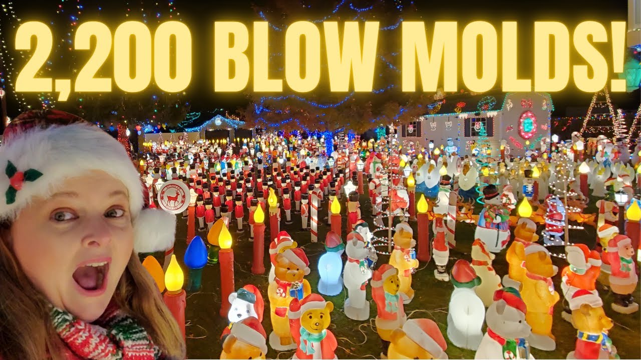 The Peckville Christmas House--An Incredible Display of Festive Lights and Blow Molds!