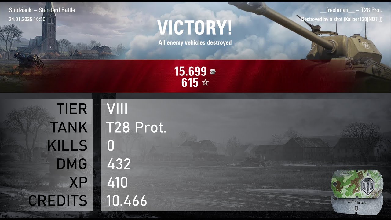 [1738] T28 Prot. / 0 kills / 432 dmg / 410 xp / 10.466 credits || World of Tanks