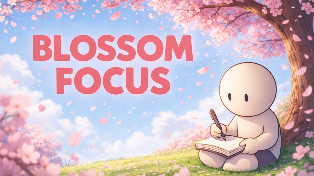 🌸 BLOSSOM FOCUS – 2H Pomodoro with Mr. Tiny Under Cherry Blossoms