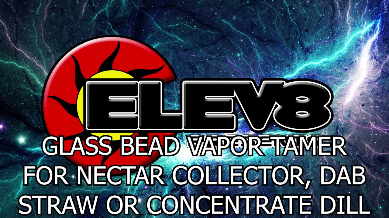 Nectar collector, dab straw or dabbing vapor tamer glass bead cooler