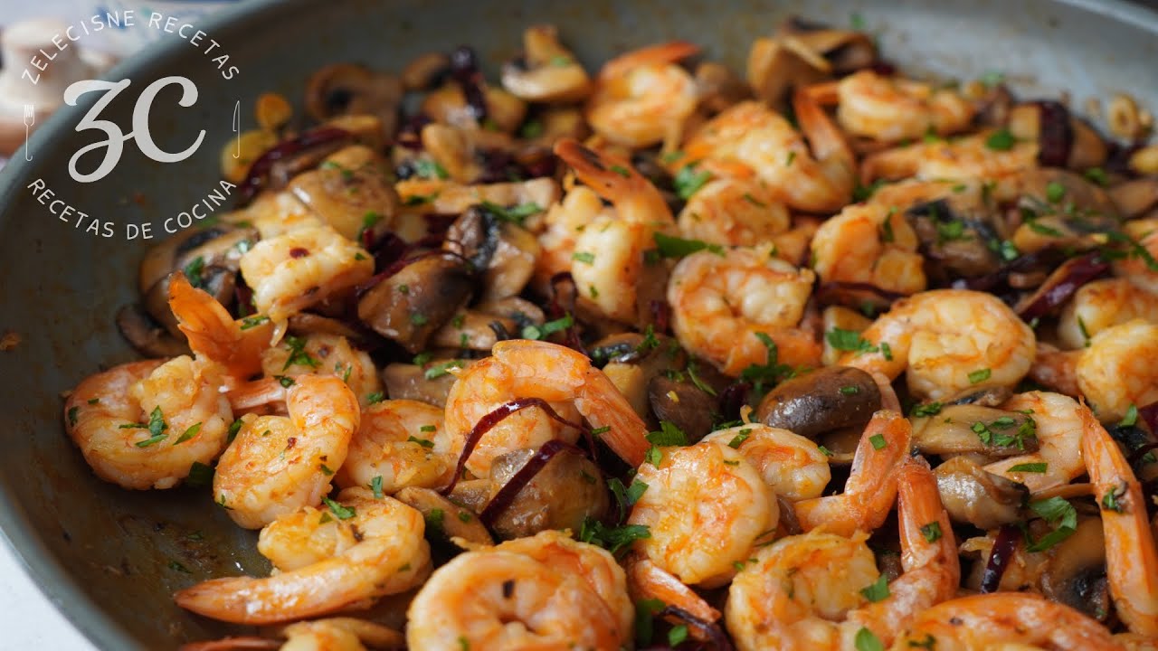🍤 Camarones al Ajillo con Champiñones – Receta fácil y rápida