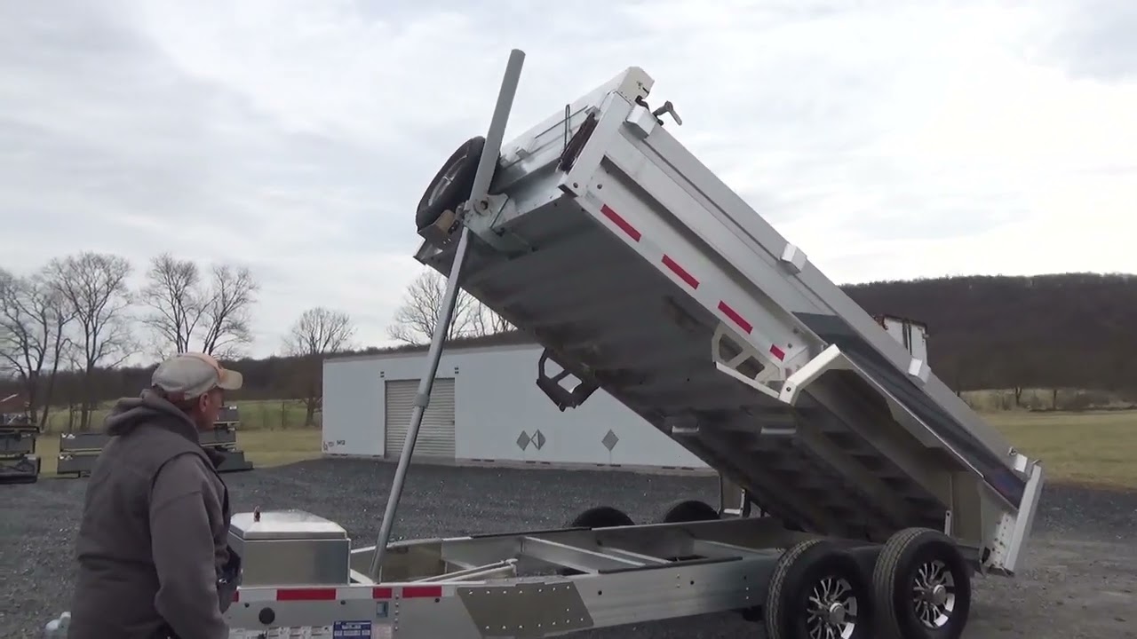 2021 Eby CB14K14 CB14K 14' Aluminum Dump Trailer 14K Tandem Axle With Trap Ramps Like New For Sale
