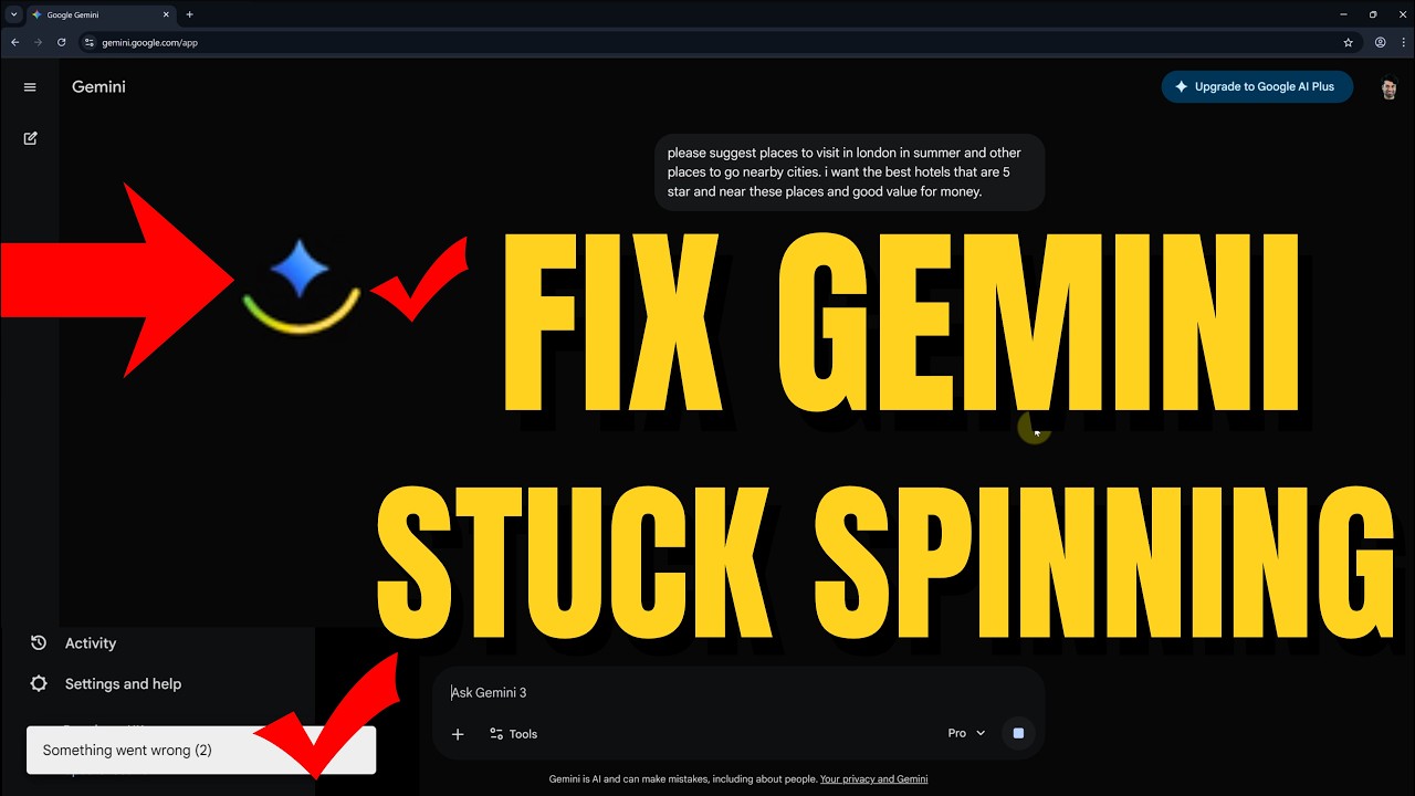 Fix Google Gemini Stuck on Thinking (Spinning Circle Error)