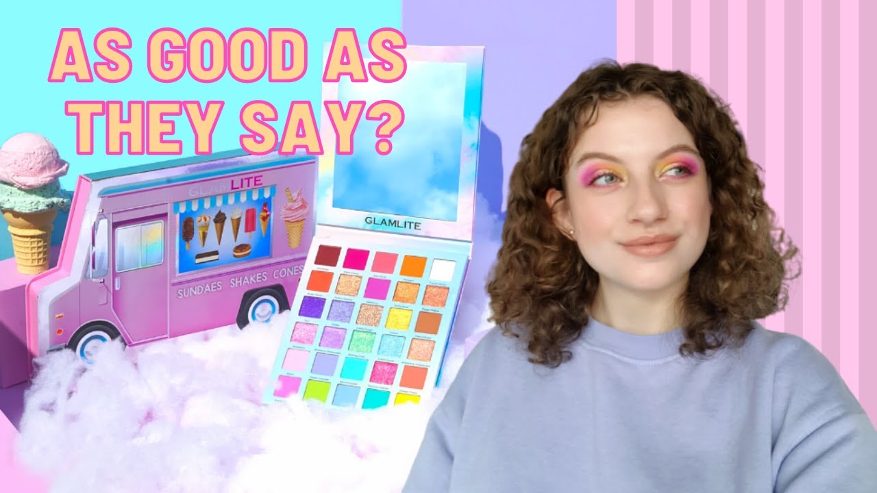 Finally Trying GLAMLITE // Ice Cream Dream Eyeshadow Palette