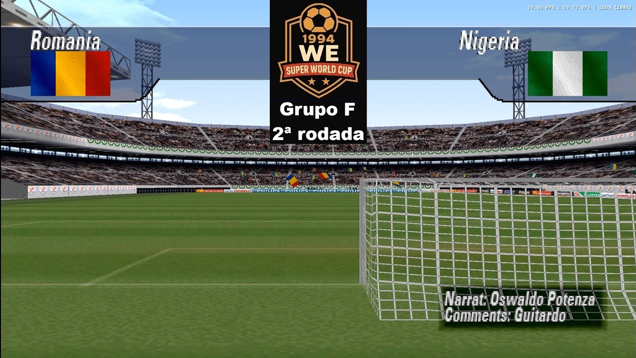 ROMÊNIA X NIGÉRIA | SUPERCOPA DO MUNDO WE 1994 | GRUPO F | 2ª RODADA
