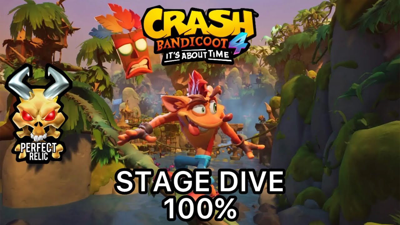 Crash Bandicoot 4 - Stage Dive 100% Walkthrough - N.  Gin (Boss)