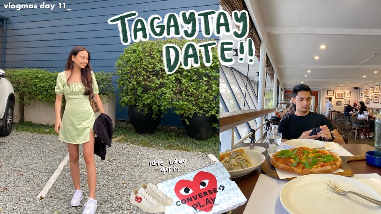 VLOGMAS DAY 11: Tagaytay Date + late birthday gift | Angel Secillano