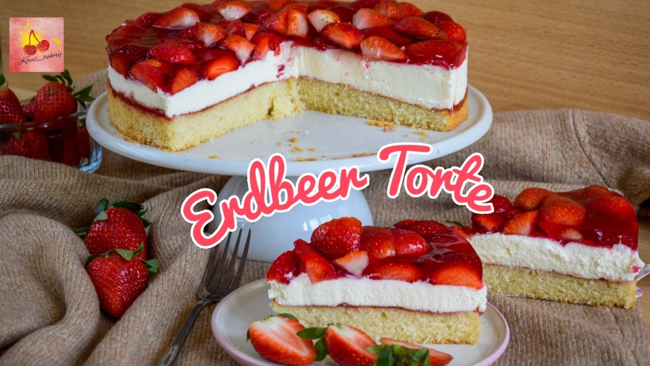 Erdbeer Torte 🍓/ mit leichter Sahnecreme / klassischer Erdbeerkuchen