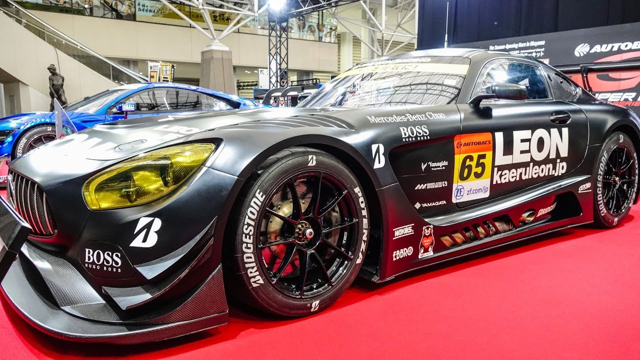 (4K)SUPET GT GT300 LEON CVSTOS AMG Super GT Mercedes AMG GT3 - OSAKA AUTO MESSE 2019