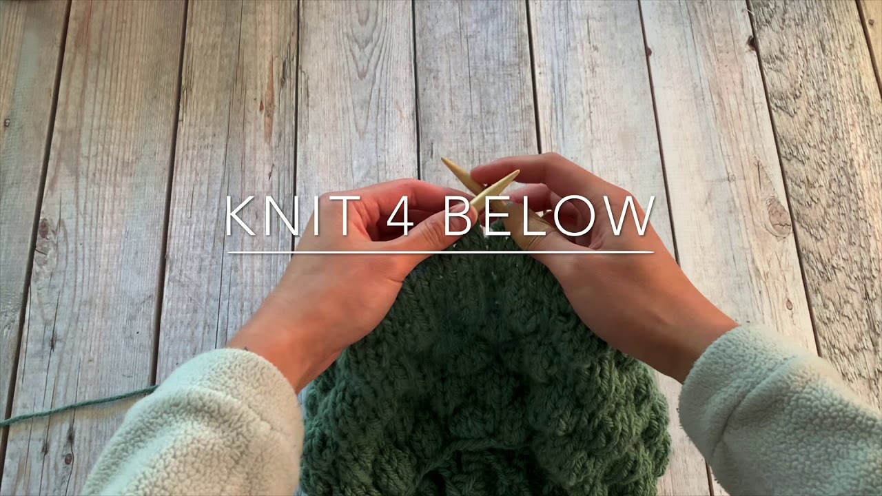 Learn to Knit! Knit 4 Below Stitch