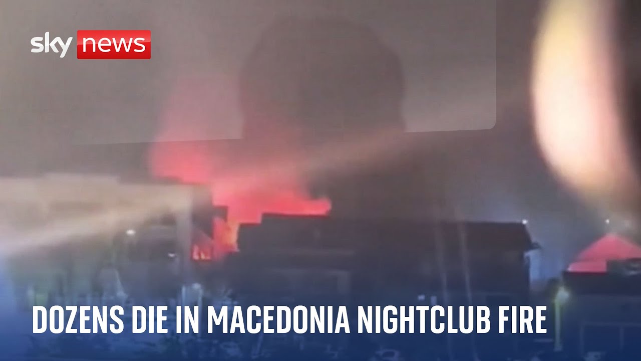 Пожар в ночном клубе в Северной Македонии: на видео запечатлен запуск фейерверков в переполненном...